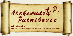 Aleksandra Putniković vizit kartica
